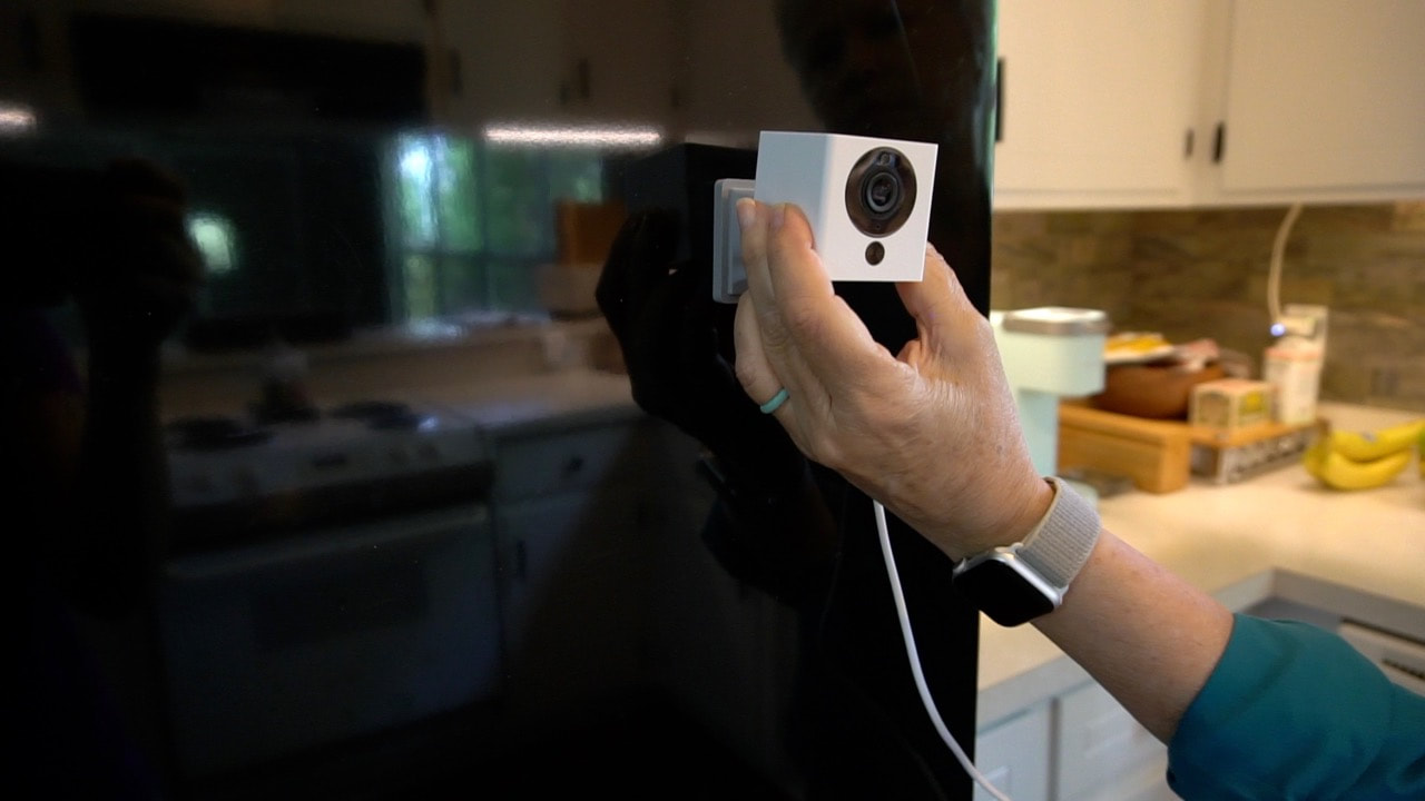 Wyze cam monitoring safety in the kitchen.