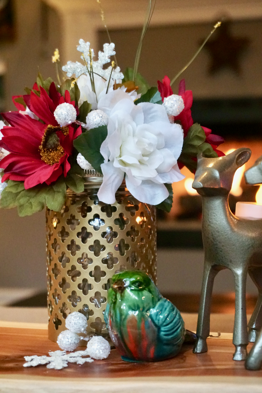Learn how to use a mason jar and decorative metal to make a holiday gift or decor for your house!