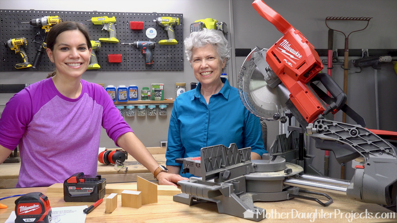 Learn all about the basics of a miter saw and how to make a chop, miter, and bevel cut. Learn the advantages of brushless and battery powered tools.
