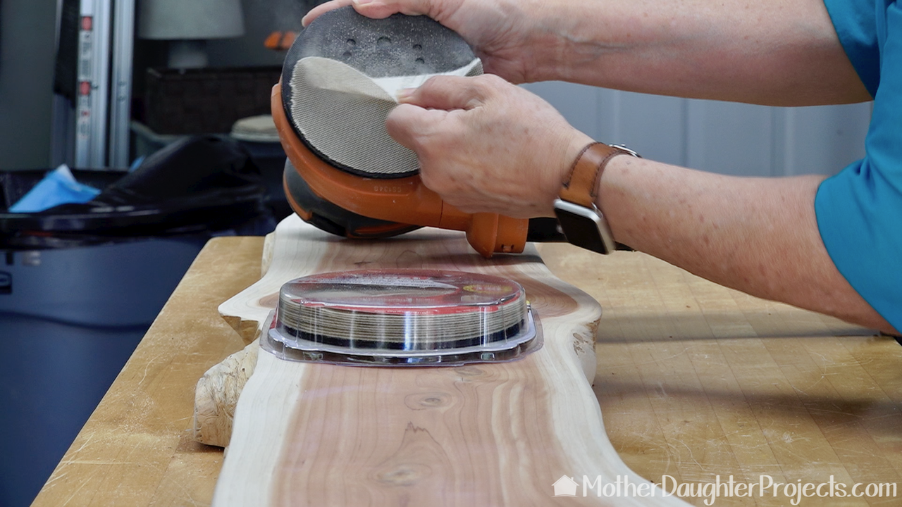 Learn how to work with live edge wood and get an intro to sanding and what the different grits mean.