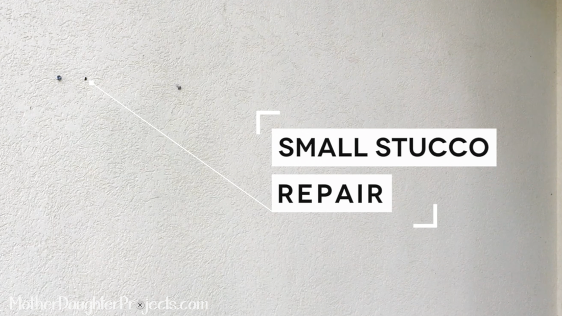 Small Stucco Repair. MotherDaughterProjects.com