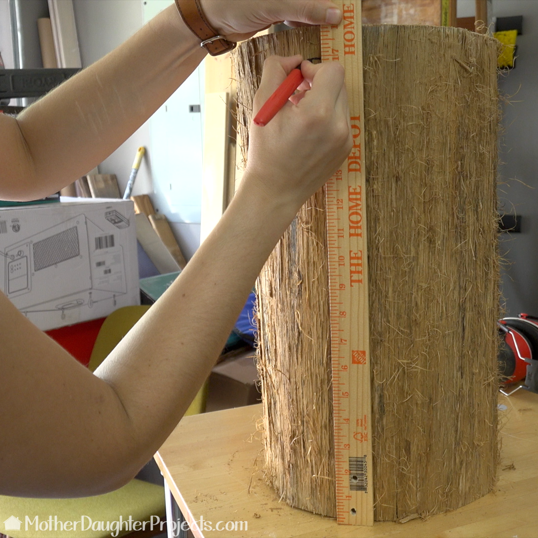 Learn how to DIY a tree log and upcycle it into a rustic stump side table or stool.