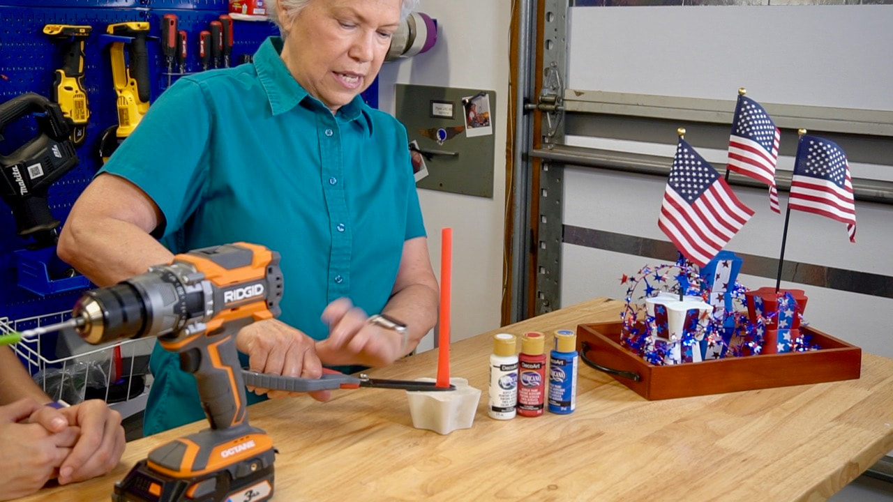 Display your flag in these easy to make concrete holders.